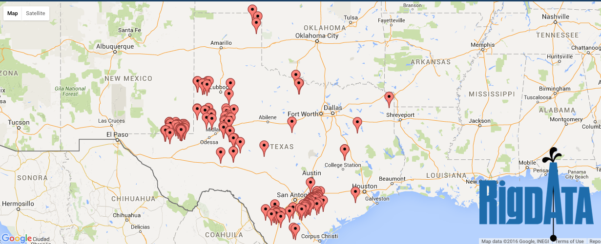 Texas Rig Count Map