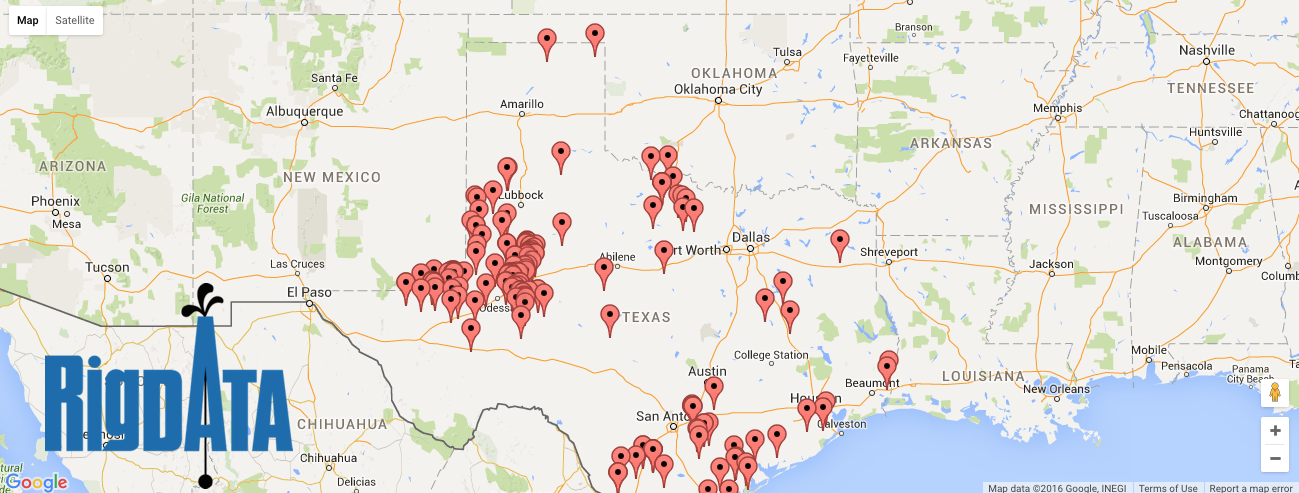 Texas Rig Count Map